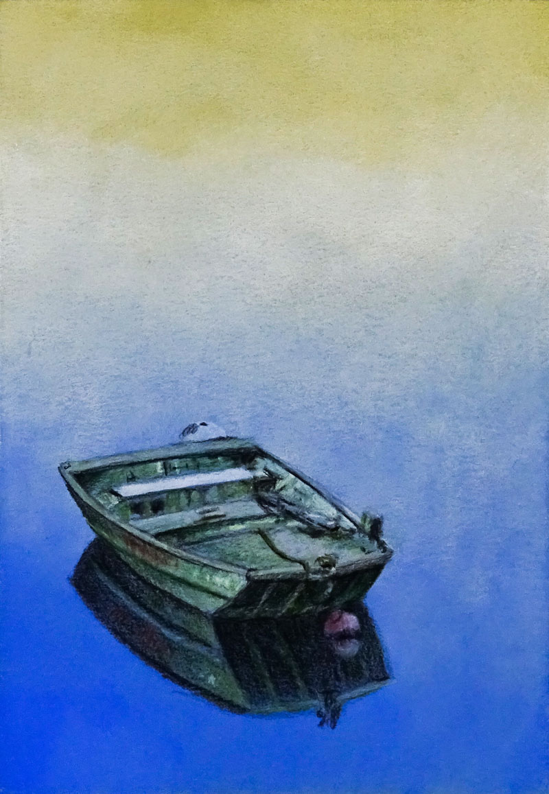 船在水上画