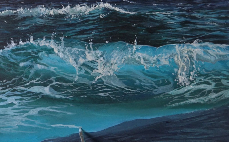 画海洋泡沫