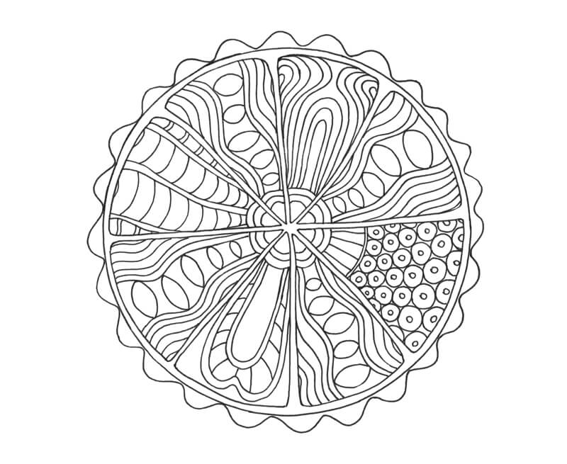 冥想涂鸦的等高线画