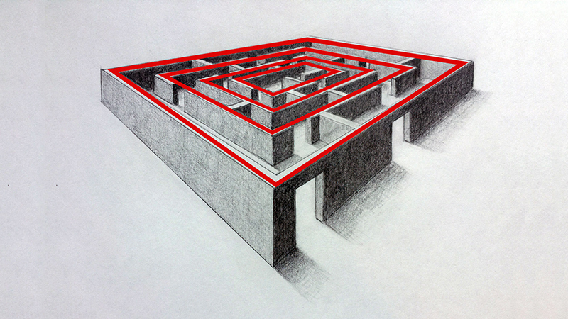3 d迷宫的盒子里面