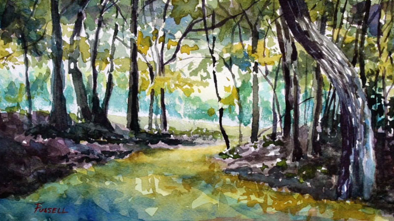 松散水彩画