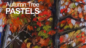 粉彩素描-秋天的树