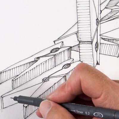 间接观察绘画练习