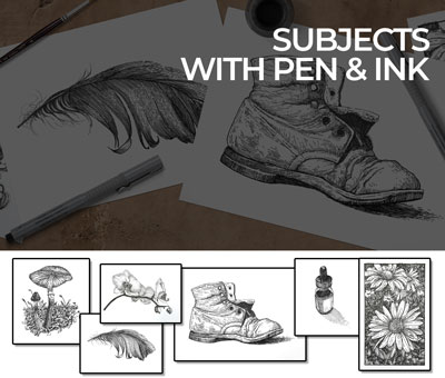 受试者用钢笔和墨水