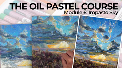 最近的粉彩课-油粉彩课程- Impasto天空