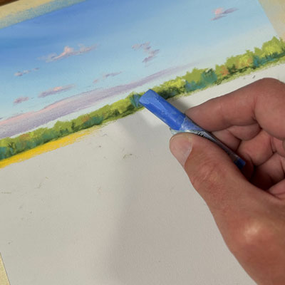 湿地景观和彩笔