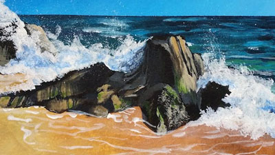 亚克力海景教程-完整的教训