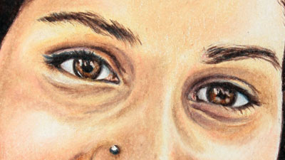 彩色铅笔肖像(1)眼睛