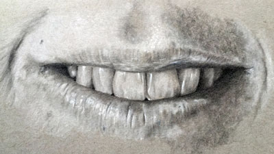 如何画出逼真的嘴巴和牙齿