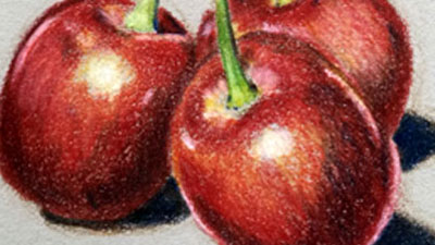 彩色铅笔教程樱桃