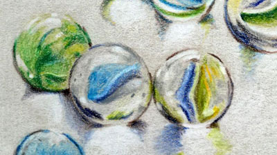 如何用彩色铅笔画弹珠-系列课程