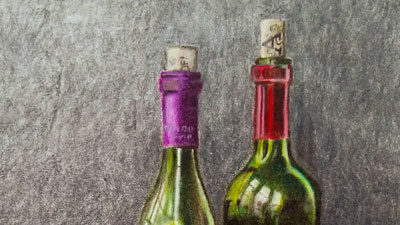 如何在彩色铅笔画中创建反射和透明