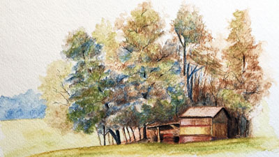 水彩铅笔现场课